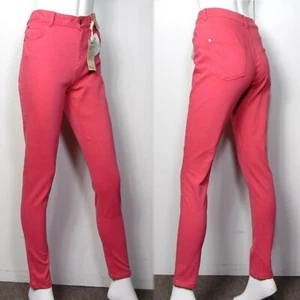 M&S Mid Rise SUPER SKINNY Tencel Blend JEANS ~ Size 10 Reg. ~ RASPBERRY - Picture 1 of 6