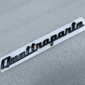 Maserati Quatroporte Rear Emblem Badge Glossy Black Brand New(1PC) - Picture 1 of 3