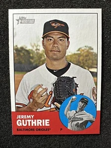 Béisbol JEREMY GUTHRIE #417 2012 Topps Heritage QTY Baltimore Orioles - Imagen 1 de 2