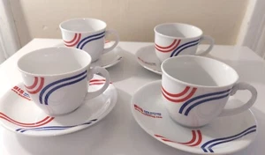 Royal Porcelain BIS Pipe Fitting Collectable Cup & Saucer Sets 4 Cups 4 Saucers - Picture 1 of 8