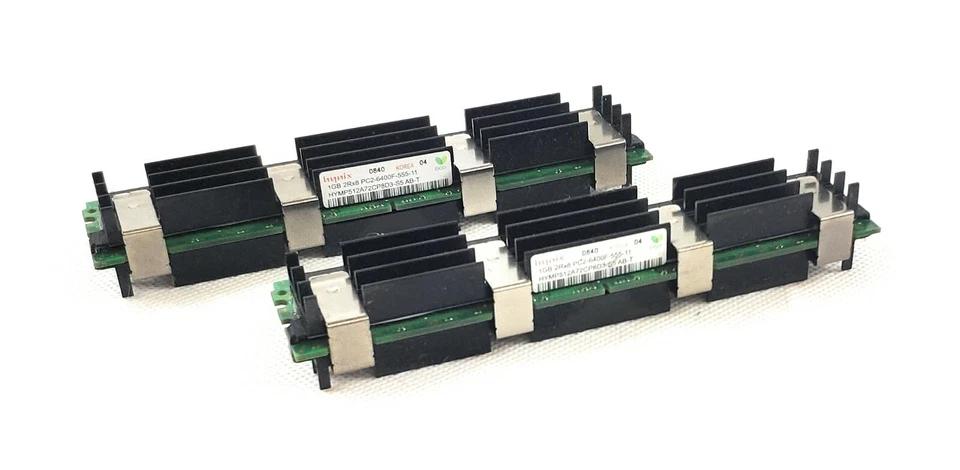 Mac Pro 2GB 2x1GB Hynix PC2-6400 800MHz ECC RAM - HYMP512A72CP8D3-S5 AB-T - SR5 - Image 1 of 1