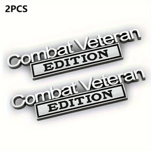 2 PIEZAS Combat Veteran Edition Emblema Adhesivo Insignia Guardabarros Calcomanía 3D Coche Camión SUV - Imagen 1 de 11