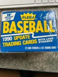 FLEER BASEBALL 1990 SEALED BOX 10TH ANNIVERSARY EDITION - Picture 1 of 3