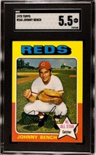1975 Topps Johnny Bench #260 Reds Cincinnati Baseball SGC 5.5 EX+
