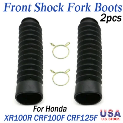 Para Honda XR100R CRF100F CRF125F 2X Suspensión Delantera Horquilla Amortiguador Cubierta Botas Antipolvo Foto 1 de 4