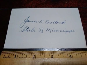 James Oliver Eastland State of Mississippi U.S. Senator 1943 Signature Autograph - Picture 1 of 2