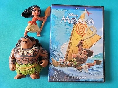 MOANA Disney (DVD 2017 Disc) MAUI & Princess MOANA PVCs - Image 1 of 3