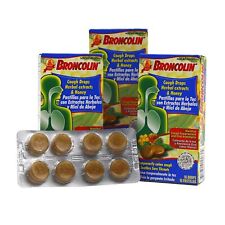 Broncolin Candy Drops, Honey and Extracts with Menthol, 3-Pack of 16 Drops ea...