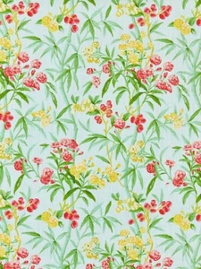Scalamandre Tropical Floral Print Fabric- Lanai Outdoor / Passion Fruit 2.50 yds - Picture 1 of 6