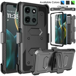 For Moto G Power 5G 2025 2024 2023 Case Belt Clip Holster Phone Cover + Screen - Picture 1 of 46
