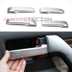Cubierta de manija de puerta interior plateada mate para Toyota Land Cruiser J200 2016-2018 - Imagen 1 de 7