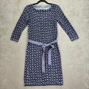 Boden Damen 100% Wolle Pullover Bleistiftkleid Geometrisches Muster Lila & Grau Größe 2 - Bild 1 von 18