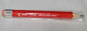 Coca Cola Large Jumbo Pencil Ruler Eraser 12” Coke Novelty Office School NIP - Picture 1 of 8