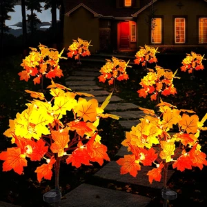 4 Pack Solar Garden Waterproof Lights Outdoor Yard Fall Decorative 4Pack 80Led - Picture 1 of 12