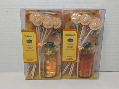 Lot 2 Pier 1 Imports Ginger Peach Mini Reed Diffuser .95 oz  Discontinued NIB - Image 1 of 4