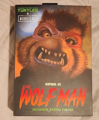 Figura de acción Universal Monsters X TMNT Raphael as The Wolfman escala 7" NECA Foto 1 de 3