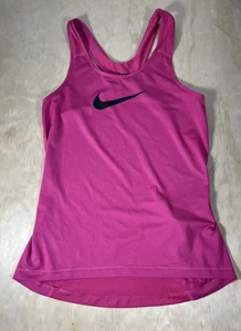 Nike Pro Dri-Fit Womens Tank Top Size Small Pink Logo Activewear Racerback Shirt - Picture 1 of 4