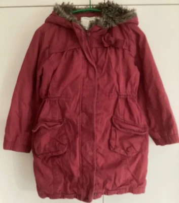 VERTBAUDET Mantel Jacke 122 126 128 Parka Winterjacke Kapuze rot - Bild 1 von 4