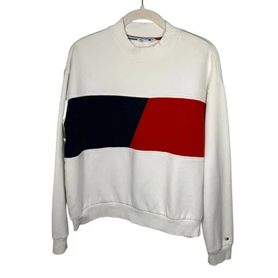 Tommy Hilfiger Color Block Long Sleeve Crewneck Sweatshirt Women's Small - Image 1 of 4
