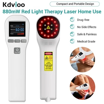 Professional LLLT Cold Laser Device 880mW Power Adjustable Pain Relief Therapy - Image 1 of 4