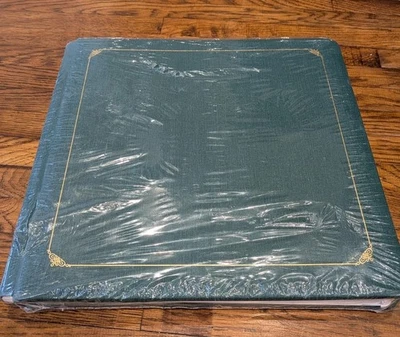 Álbum de recortes CREATIVE MEMORIAS 12x12 verde adorno dorado páginas blancas NUEVO Foto 1 de 4