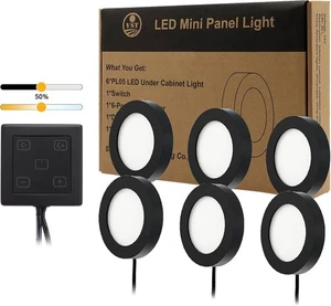 Under Cabinet Lights CCT 3000K-6000K, Puck Lights Color Temperature and Brigh... - Foto 1 di 7