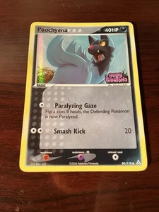 Carta Pokemon Poochyena 80/110 EX Holon Phantoms Reverse Holo stampata comune LP - Foto 1 di 2