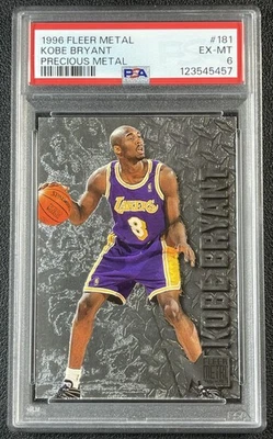 KOBE BRYANT PSA 6 1996 SKYBOX METAL #181 NOVATO METAL PRECIOSO LAKERS RC HOF 457 Foto 1 de 3