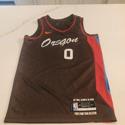 Damian Lillard 2020-21 Portland Trailblazers City Nike Authentic Jersey Size 40 - Image 1 of 4