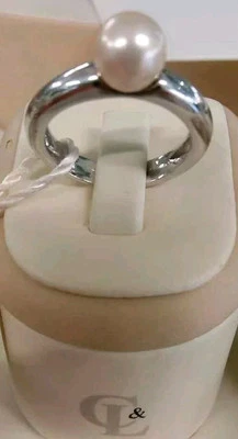 ANELLO CON PERLA BIANCA IN ARGENTO 925 CHETE' & LAROCHE DONNA FEDE FEDINA - Immagine 1 di 4
