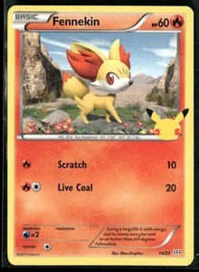 2021 McDonald's 25th Anniversary Promo Non-Holo TGC Fennekin Pokemon Card #14 - Picture 1 of 2