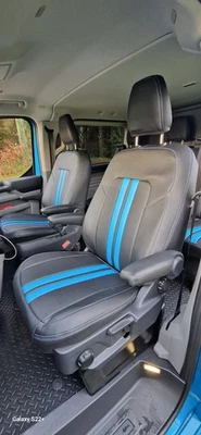 FORD TRANSIT CUSTOM SPORT 2024  CREWCAB - HIGH QUALITY- SPORT STYLE SEAT COVERS - Image 1 of 4