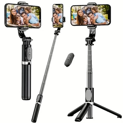 Selfie Stick Tripod 40" Bluetooth Remote Portable for iPhone and Android Phones - Image 1 of 4
