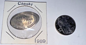 Caesar /Flattened Nickel 1980-1989 Ten Years of Splendor Mardi Gras Doubloon - Picture 1 of 4