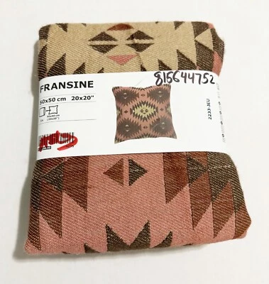 Ikea FRANSINE Cushion cover, wool southwest brown/beige 20x20 " 005.296.90 - NEW - Image 1 of 2