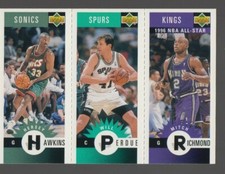 M Richmond/W Perdue/H Hawkins 1996-97 Collector's Choice Mini-Cards #M161