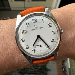 Orologio Uomo Universal Genève Ferrovie Dello Stato 36mm Acciaio - Picture 1 of 12