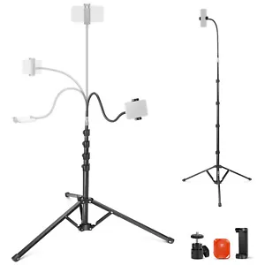NEEWER 71" Phone Tripod Stand with Reversible Legs, Flexible Arm, 360° Ball Head - Picture 1 of 8