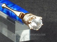 Queen Crown Royal Jewel Designer Silky Royal Blue with Crystal