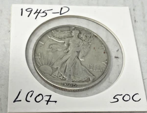 1945-D Silver Walking Liberty Half Dollar 50C - Picture 1 of 3