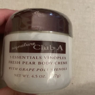 New Signature Club A 5 Essentials Vinoplex Fresh Pear Body Crème 4.5 Oz - Image 1 of 3