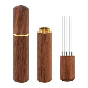Espresso Coffee Stirrer 5 Needles 0.4mm Espresso Distribution Tools Natural Wood - Picture 1 of 7