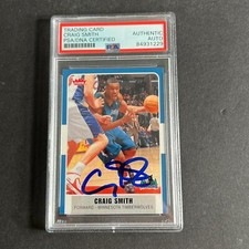 2007-08 Fleer #132 CRAIG SMITH Signed Card AUTO PSA Slabbed Timberwolves