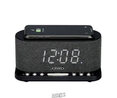 Jensen Alarm Clock with Wireless Charging - Image 1 of 2