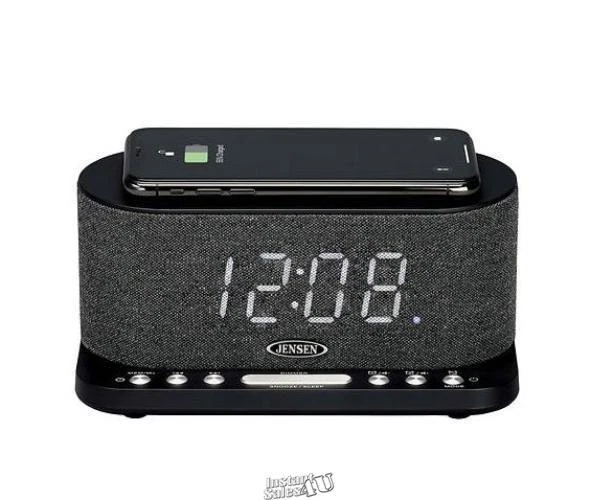 Jensen Alarm Clock with Wireless Charging - Image 1 of 2