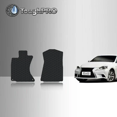 Alfombrillas delanteras ToughPRO negras para Lexus IS AWD ajuste personalizado para todo clima 2014-2025 Foto 1 de 4