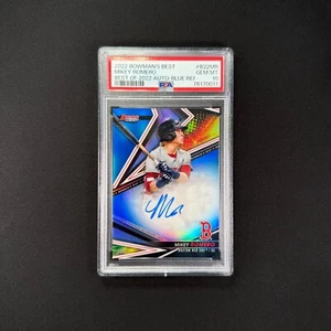 2022 Bowman's Best Mikey Romero Chrome Prospect Auto /150 Blue Refractor PSA 10 - Picture 1 of 2