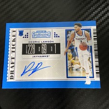 2019 Contenders Autograph DEDRIC LAWSON Basketball Card 89 Kansas University 