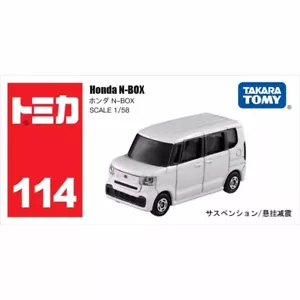 Takara Tomy Tomica 114 Honda N-Box CUSTOM White Model Toy Car 2024 New in Box - Picture 1 of 5