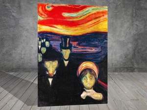 Edvard Munch Anxiety LANDSCAPE CANVAS PAINTING ART PRINT WALL POSTER 1203 - Picture 1 of 9